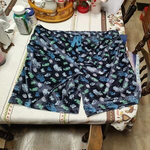 New Izod Navy Blue Soft Fleece Sleep Shorts Lobster Crab Octopus Size Men's XXL